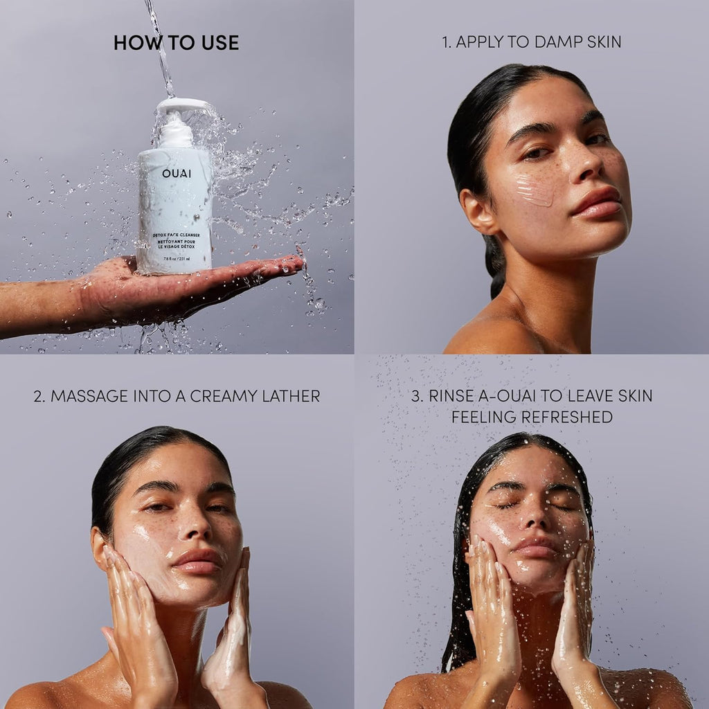 OUA Deto Facia Cleanse Dee Cleansin Fac Was wit Glycoli Acid Niacinamid PH Remove Sweat Dir Oi Withou Dryin Gentl Fac Cleanse fo Post-Workou (7. F Oz)