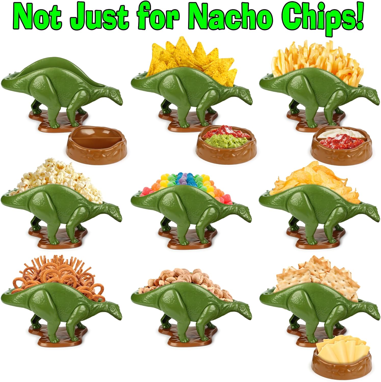Funware Origina Nachosauru Snac an Di Set Dinosau Nach Holder