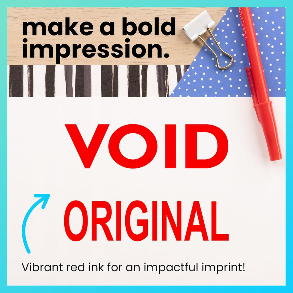 ExcelMark Void Stamp Self-Inking Rubber Stamp - Red Ink for Office Use, Ideal for Efficient Document Management with Void Stamps, Perfect for Professional Settings