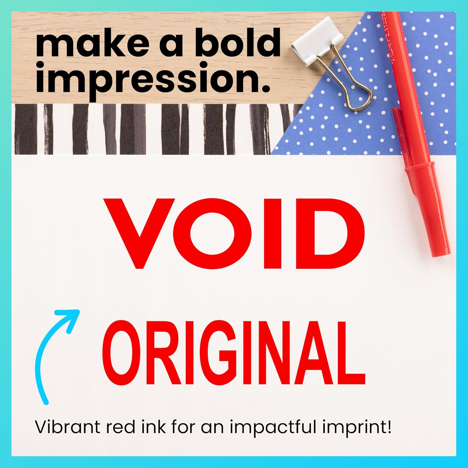 ExcelMark Void Stamp Self-Inking Rubber Stamp - Red Ink for Office Use, Ideal for Efficient Document Management with Void Stamps, Perfect for Professional Settings