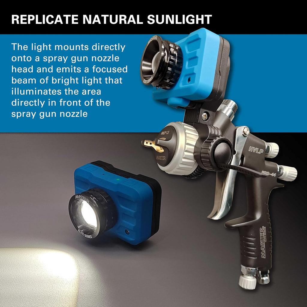 Maste Elit Rechargeabl Spra Gu Moun Colo Matc Light 50 Lume LED CR 95 Replicate Natura Sunlight Illuminate Pain Surfac Sprayed Ensure Eve Coverag Automotiv Repai Coating