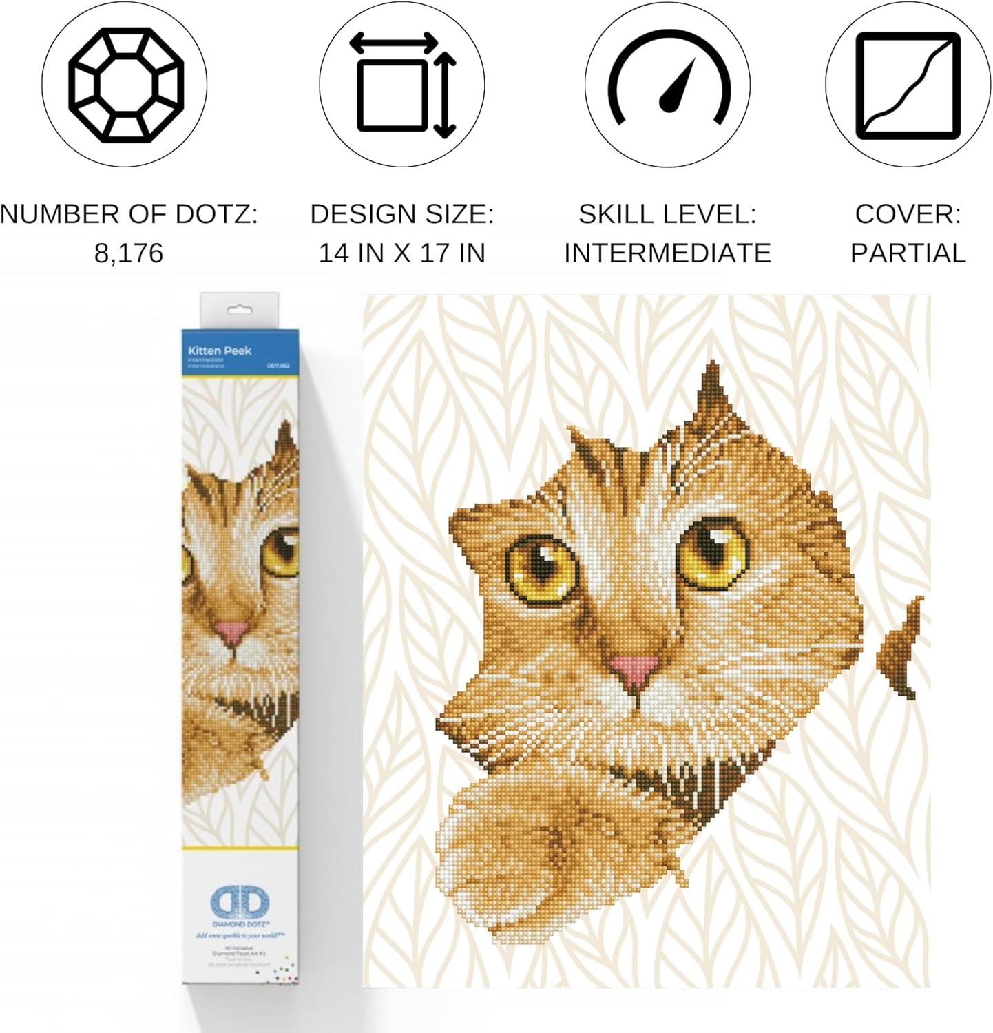 DIAMON DOT Kitte Pee Ca Diamon Paintin Kit fo Adult Diamon Ar Kit Relaxin Creativ Craf Ki wit Dot Gem 14inchx17inch