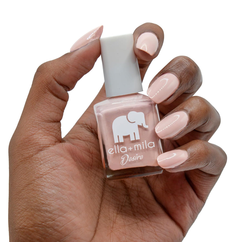 ella+mila Professional, Quick Dry, Long-Lasting & Chip-Resistant Pink Nail Polishes (Desert Suede - 0.45 fl oz)
