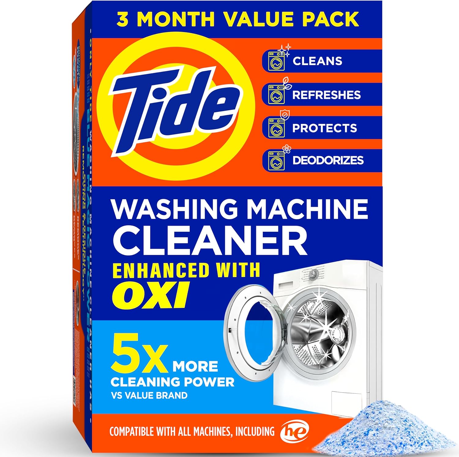 Washin Machin Cleane b Tide Washe Machin Cleane wit Ox fo Fron an To Loade Washe Machines Dee Cleanin Odo Eliminator Mont Supply