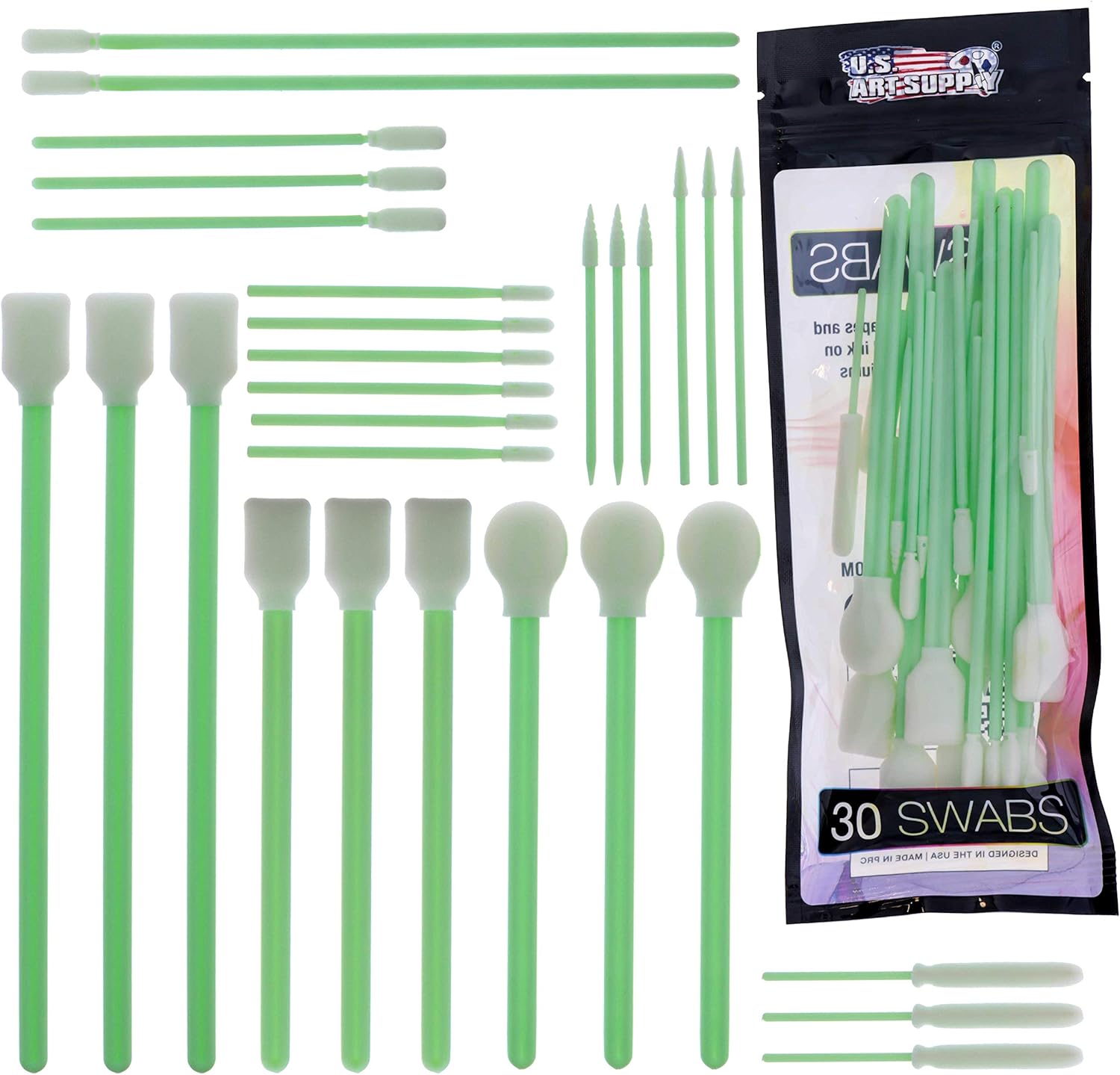 U.S Ar Suppl 3 Alcoho In Blendin Swab Foa Ti Brushes Assorte Shape an Size Mixing Blending Re-Wet Lif Ink Dye Paint Drawin o Yup Paper Ar an Craf Mediums Epox Resin
