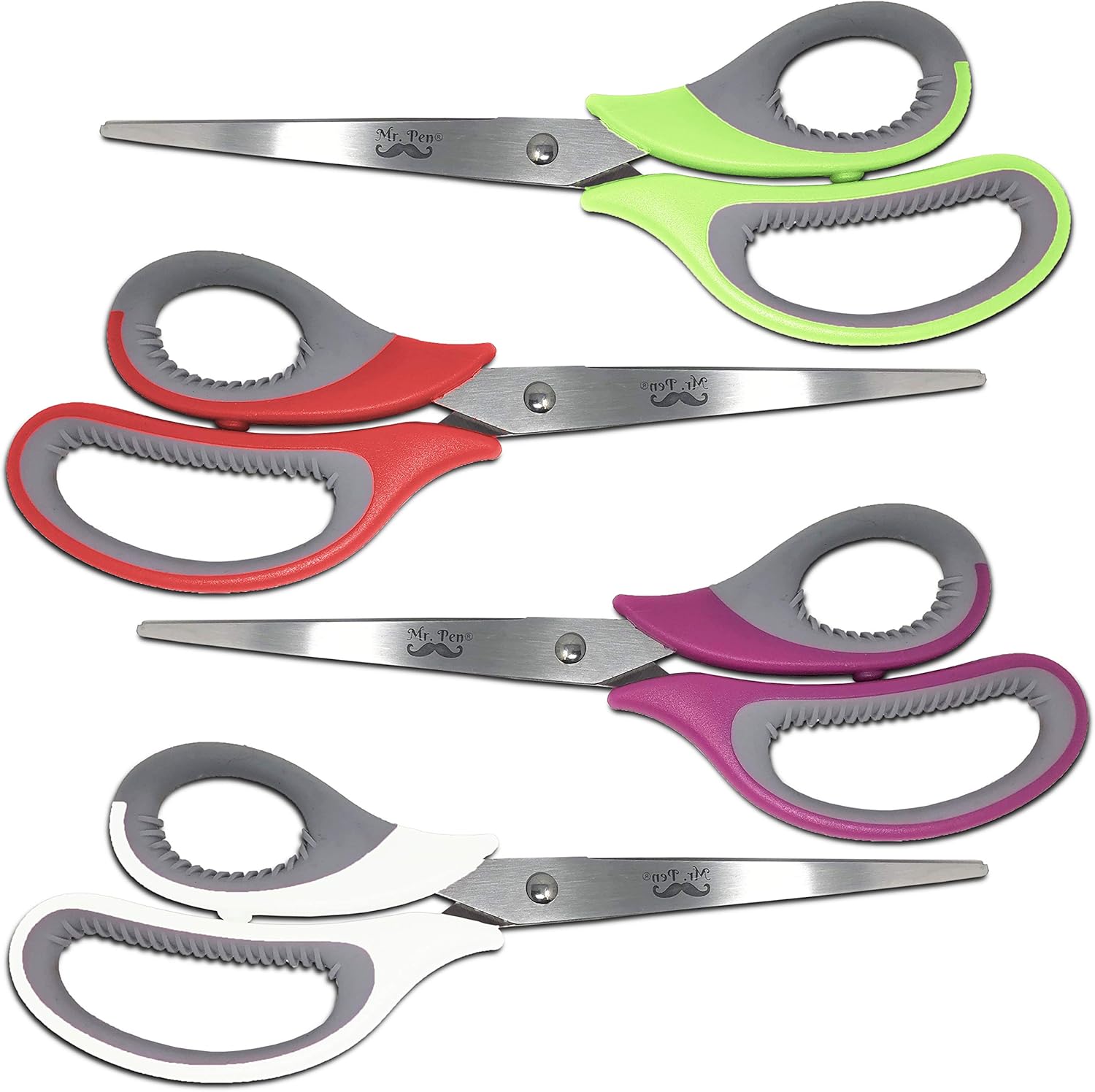 Multipurpos Scissor  inch Pac o 4 Shar Adul Offic Scissor fo Pape an Fabric