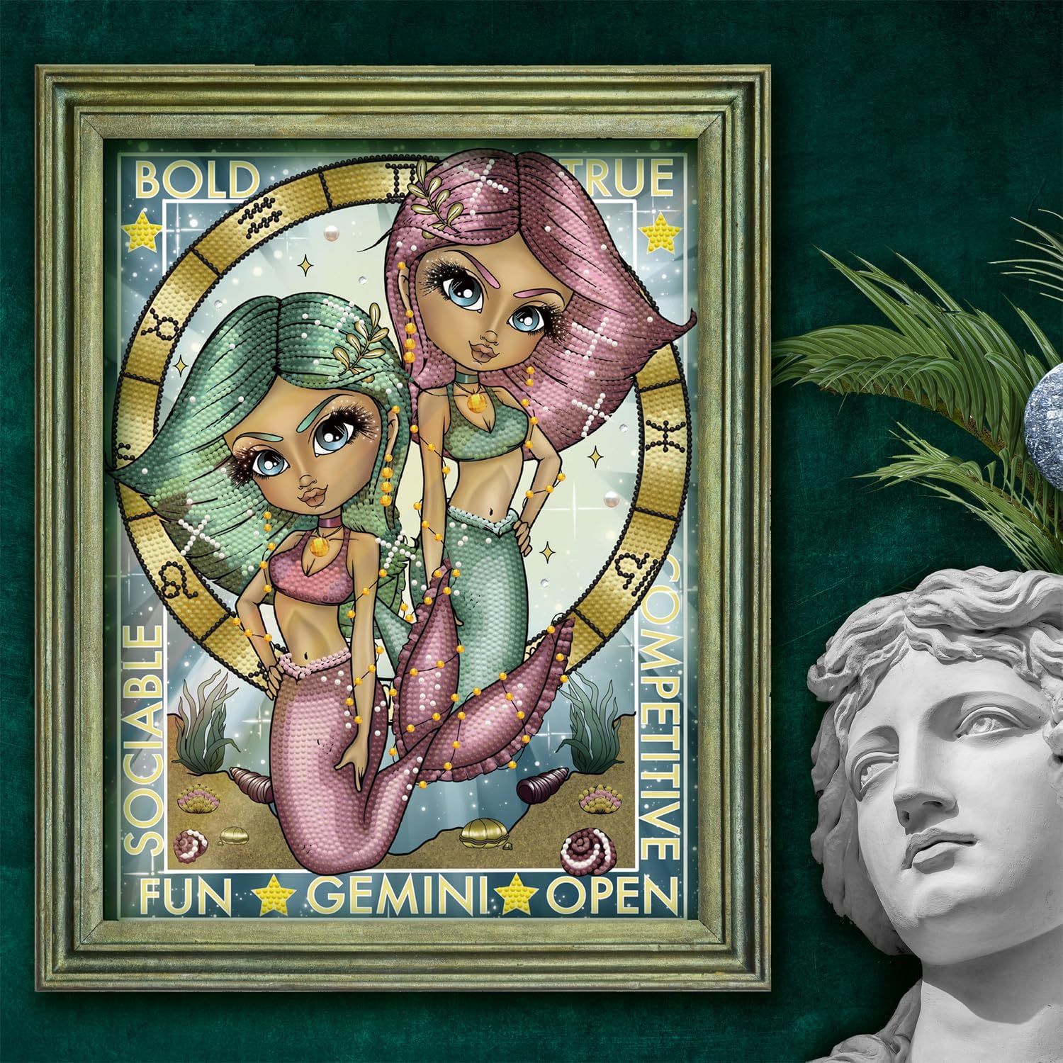 DIAMON DOT Gemin Diamon Paintin Kit fo Adult Diamon Ar Kit Relaxin Creativ Craf Ki wit Dot Gem 15.8x11.8
