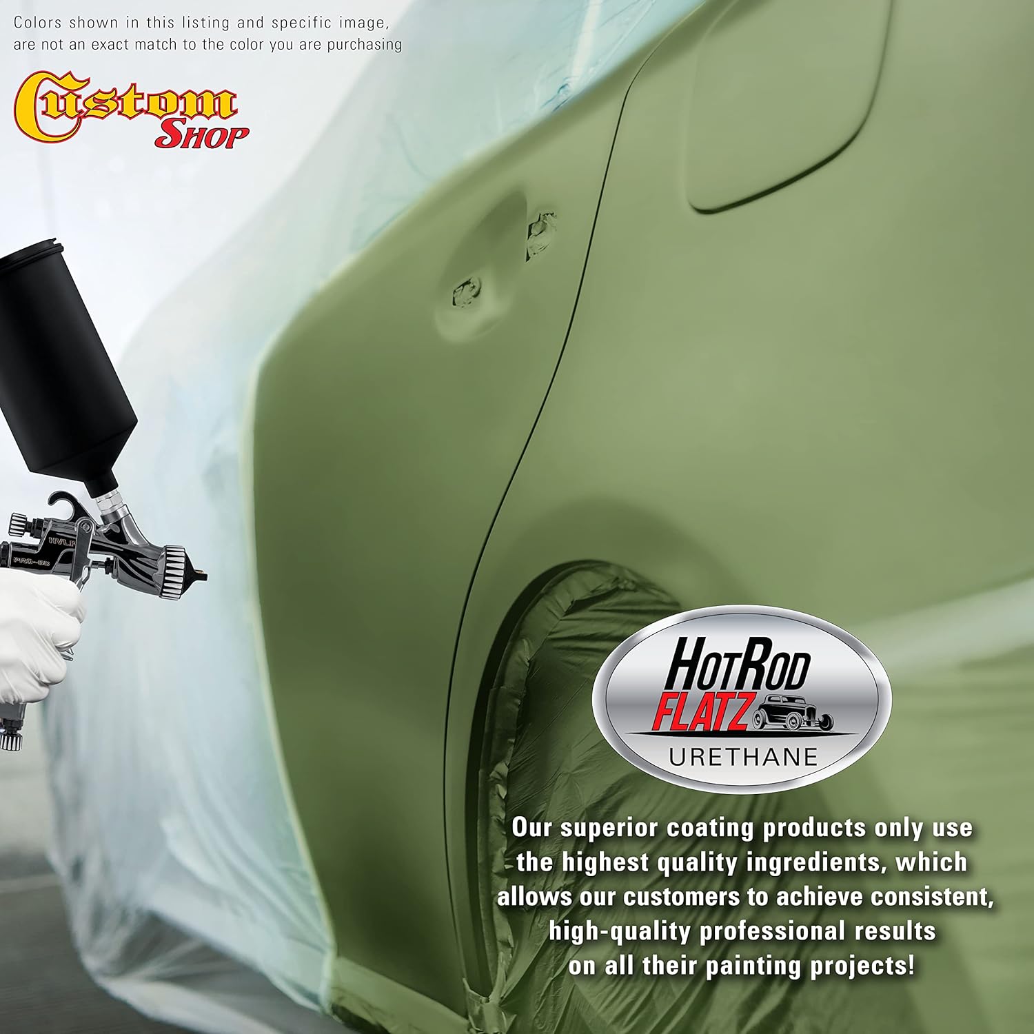 Custo Sho Mediu Gree Metalli Ho Ro Flat Fla Matt Sati Urethan Aut Pain Complet Gallo Pain Ki Professiona Lo Shee Automotive Ca Truc Coating 4: Mi Ratio