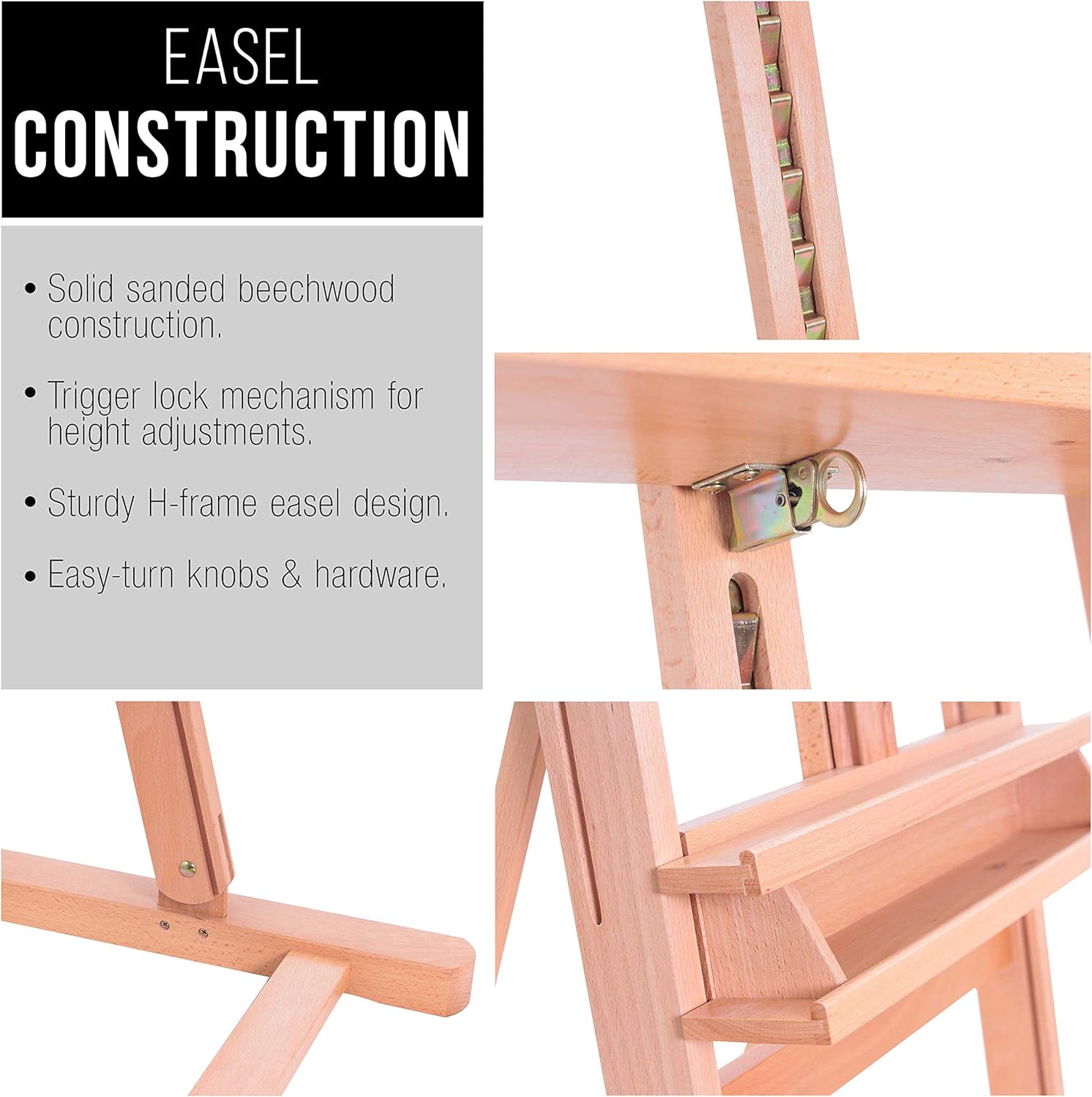 U.S Ar Suppl Mediu Woode Studi Fram Ease wit Storag Tra Adjustabl t 96inc High Hold Canva u t 48inc Beechwoo Artis Ease fo Painting Ar Displa Stand Portraits