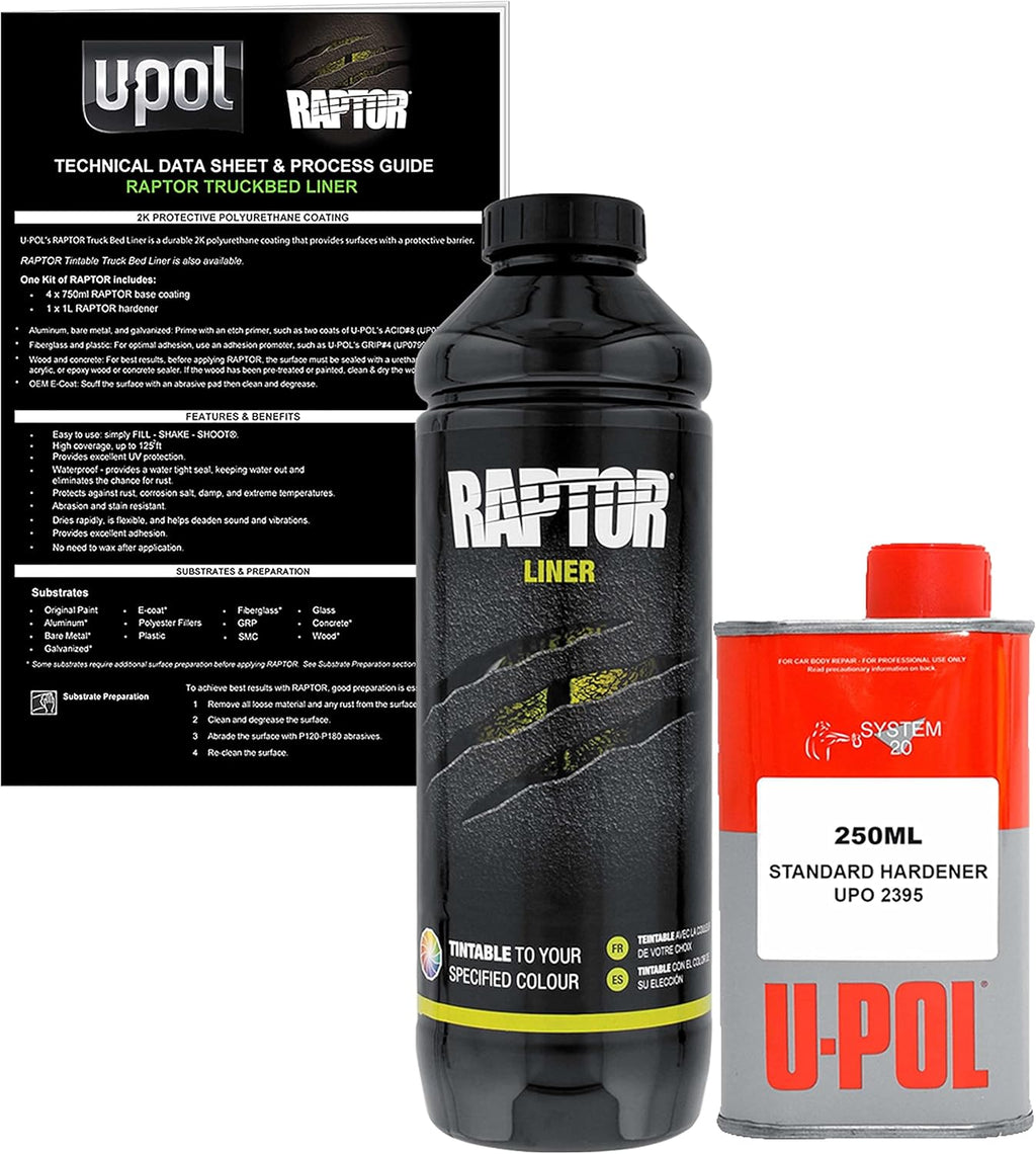 Custo Sho Rapto Tintabl Urethan Spray-O Truc Be Line Quar Ki wit Hardener