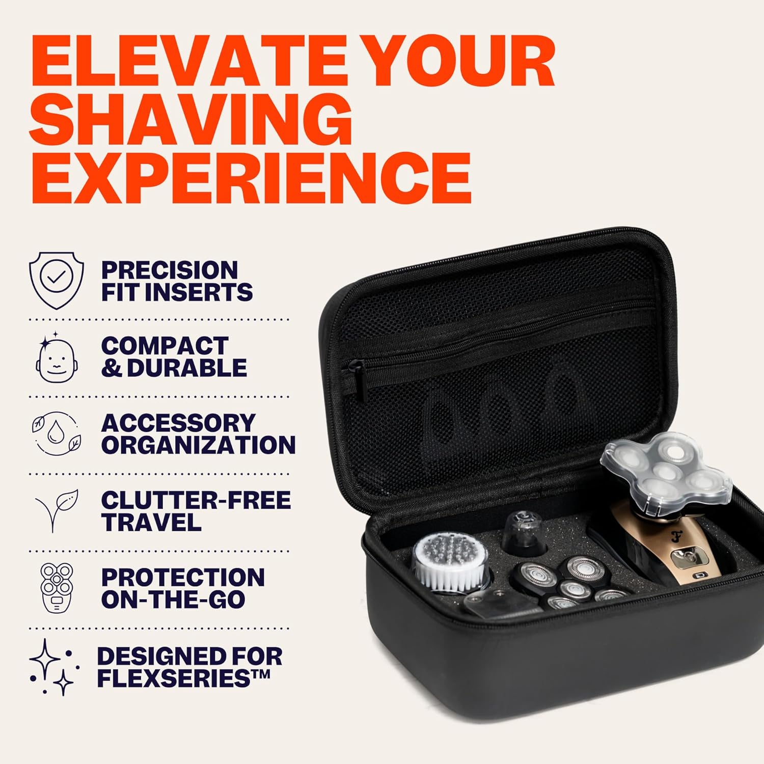 Freebird FlexSeries™ Travel Case and Blade - Premium Protection, Superior Precision Shaving, and Ultimate Convenience for Your FlexSeries Shaver - Ideal for Travel and Home Use