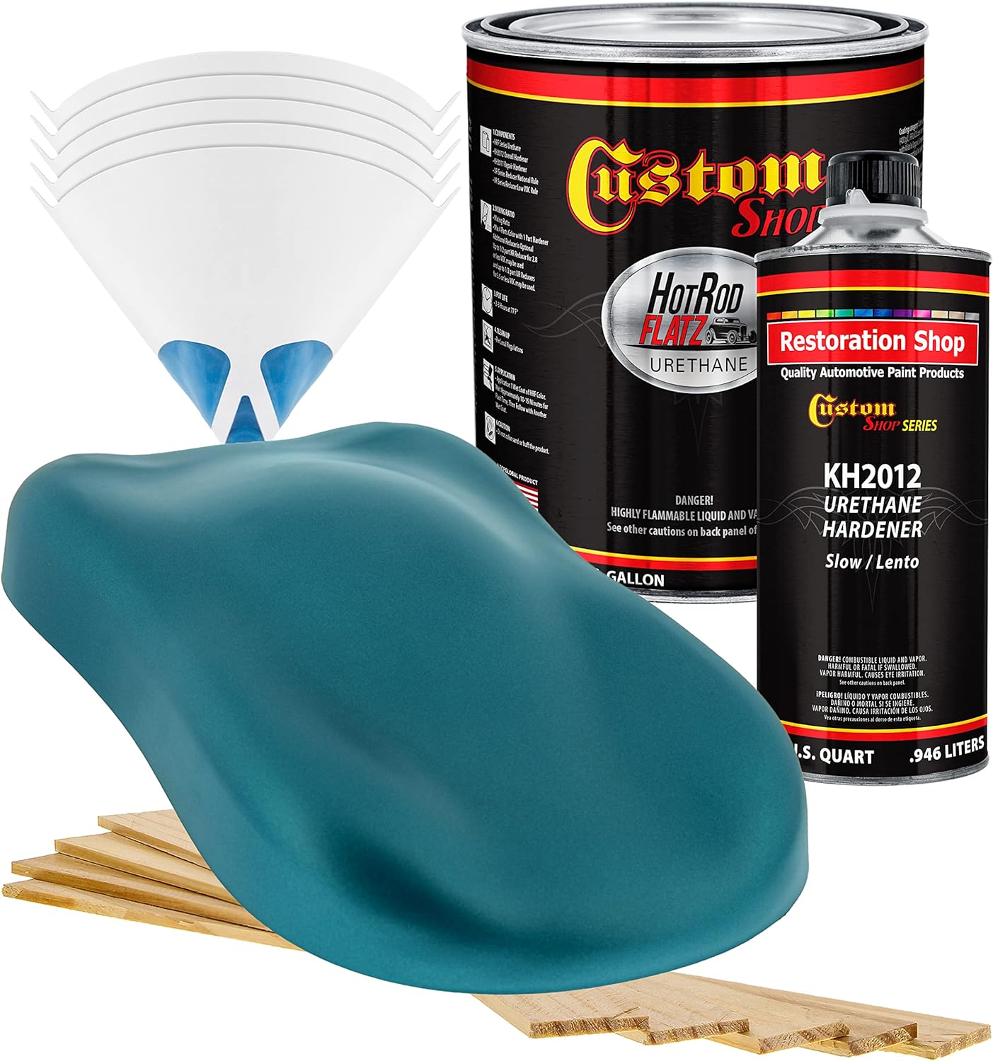 Custo Sho Aquamarin Firemis Ho Ro Flat Fla Matt Sati Urethan Aut Pain Complet Gallo Pain Ki Professiona Lo Shee Automotive Ca Truc Coating 4: Mi Ratio
