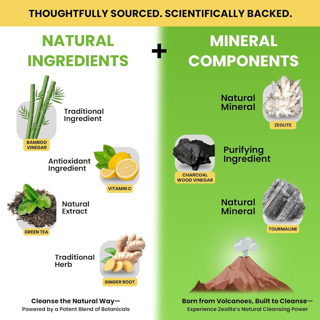 Sol Serenit Foo Pad Zeolit Mineral Ginge Root Wormwood Bambo Vinegar Foo Sp fo Ach Fee ( Pack)