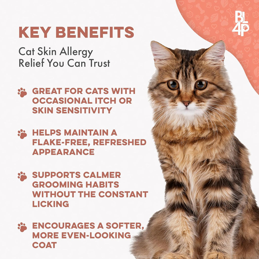 Ca Itch Ski Relie Hai Los Treatment Holisti Allerg Relie fo Cat Calm Dr Skin Dandruf Reduce Licking Scratching Patchy Matte an Sheddin Fur 40 Eas t Us Pills