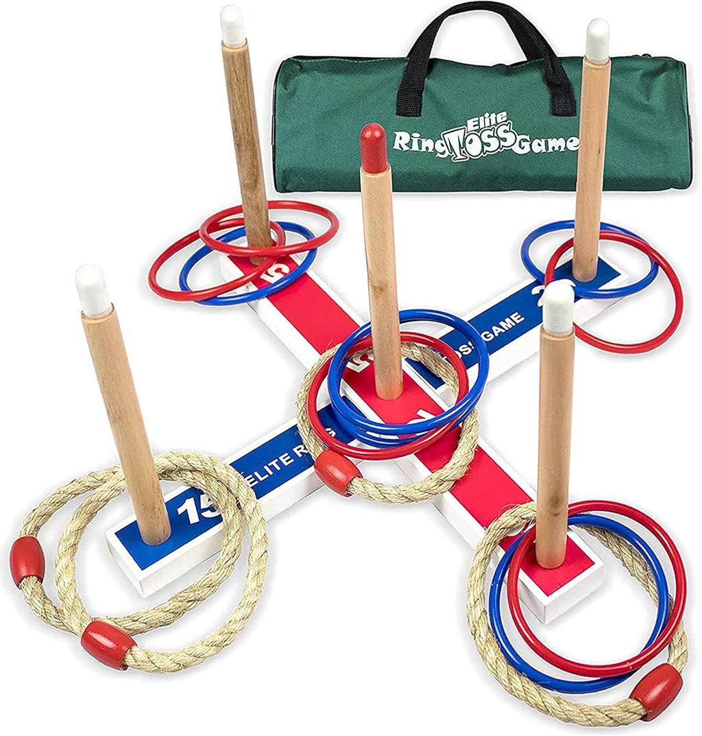 Elit Sport Rin Tos Game fo Kid Outdoo Yar Gam fo Adult Famil Backyar Toys Outdoo Game Backyar Games Law Game fo Kid Age 4-8