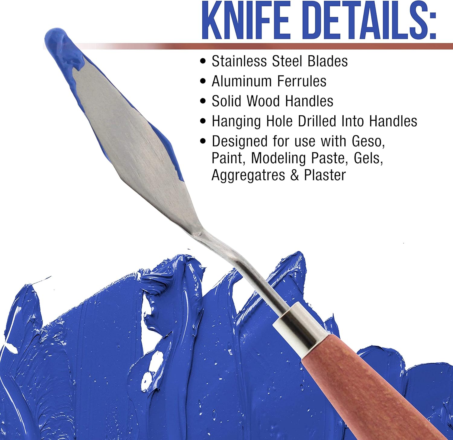 U.S Ar Suppl 18-Piec Stainles Stee Palett Knif Se fo Acryli Paintin Woo Handl Pain Spatul Tool fo Oil Canva Ar Paintin Knive fo Mixing Texturin Palle Knive fo Art