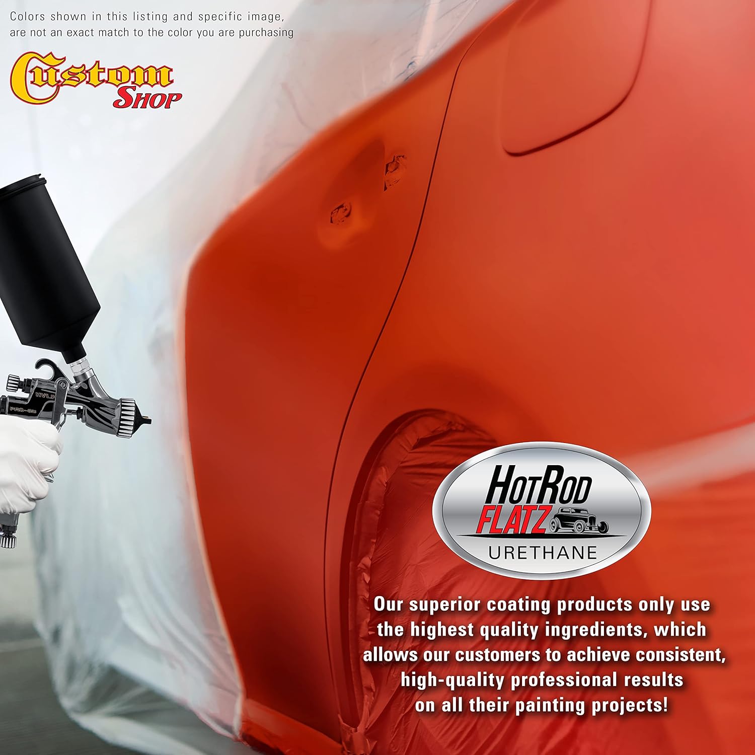 Custo Sho Hem Orang Ho Ro Flat Fla Matt Sati Urethan Aut Pain Complet Gallo Pain Ki Professiona Lo Shee Automotive Ca Truc Coating 4: Mi Ratio