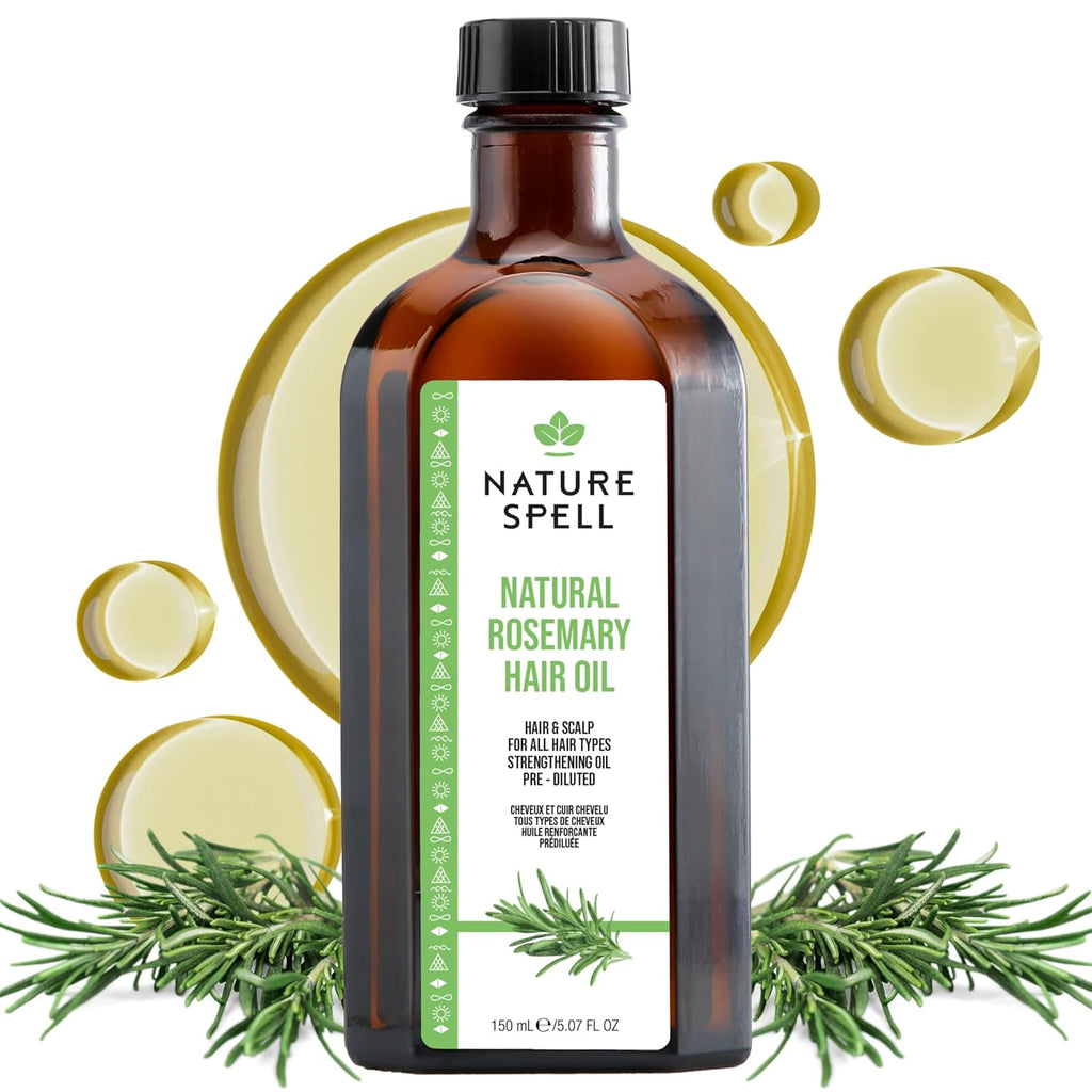 Natur Spel Rosemar Oi Fo Hai Growth Pre-Dilute Hai Scal Oi Nourishe Dry Damage Hair Fo Wome Men 5.0 F Oz