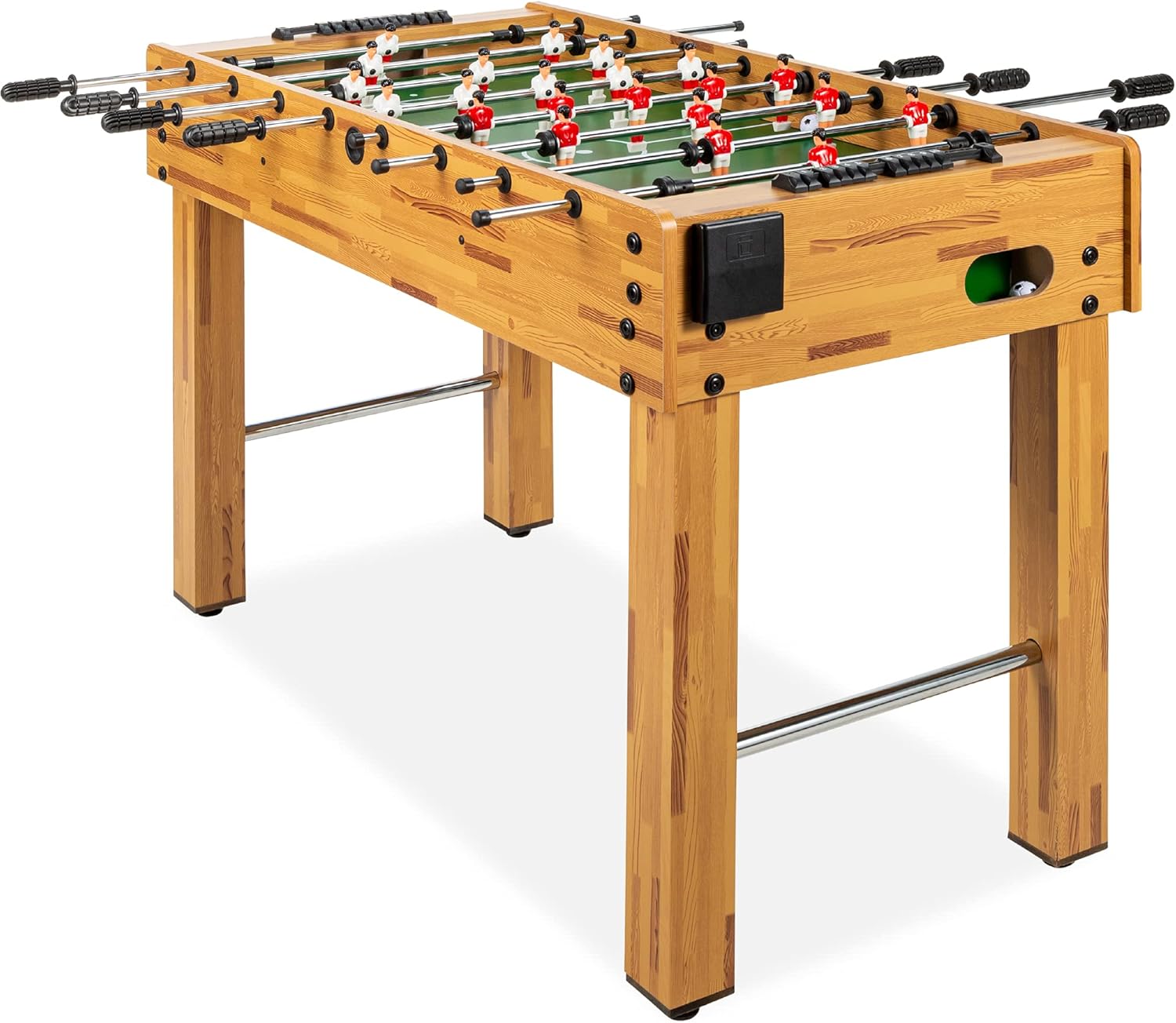 Best Choice Products 48in Competition Sized Foosball Table, Arcade Soccer Table for Home, Game Room, w/ 2 Balls, 2 Cup Holders