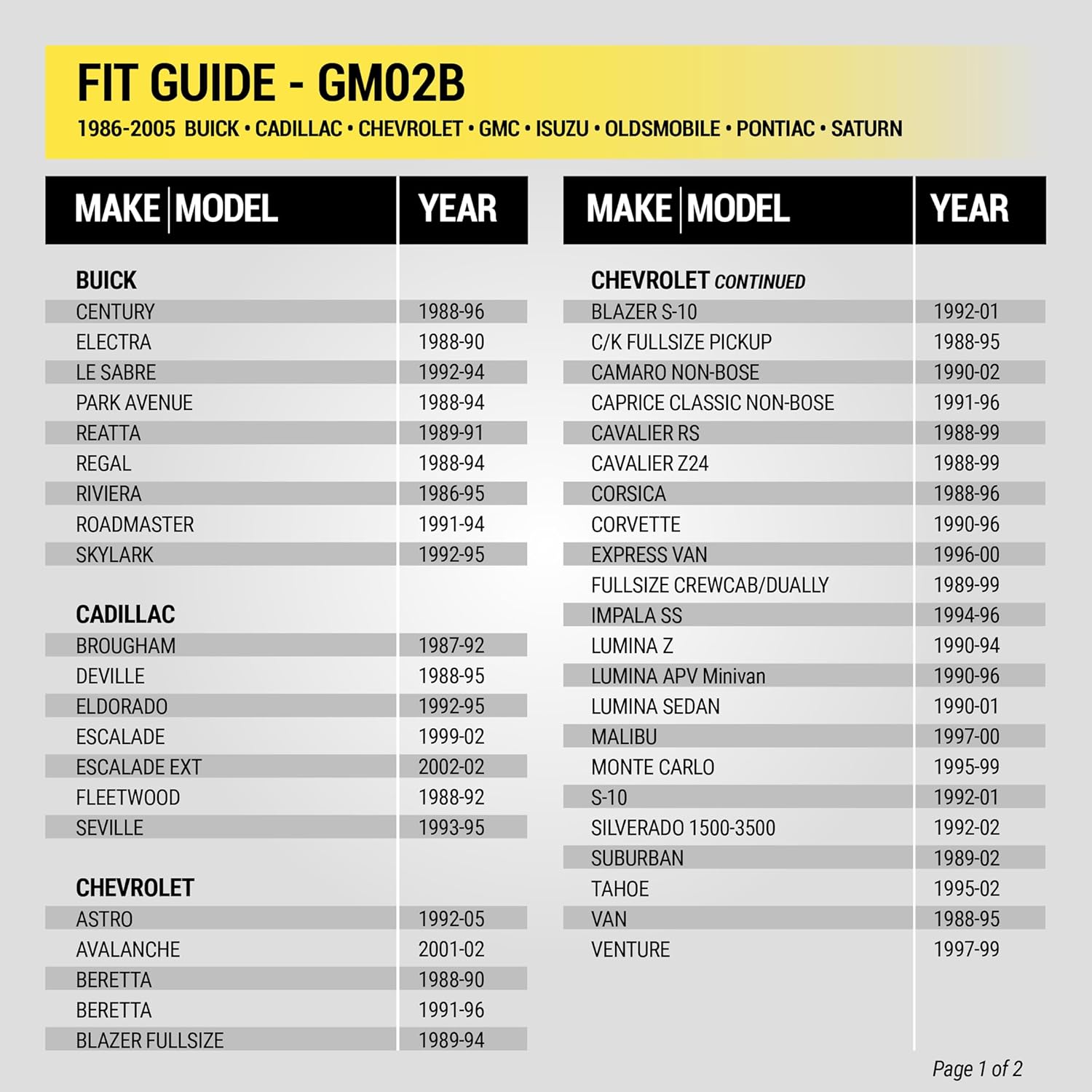 GM02B Car Stereo Wiring Harness with Crimp Connectors Compatible with Select Non-Amplified 1986-2005 General Motors Vehicles - Check Vehicle List in Images to Verify Your Model