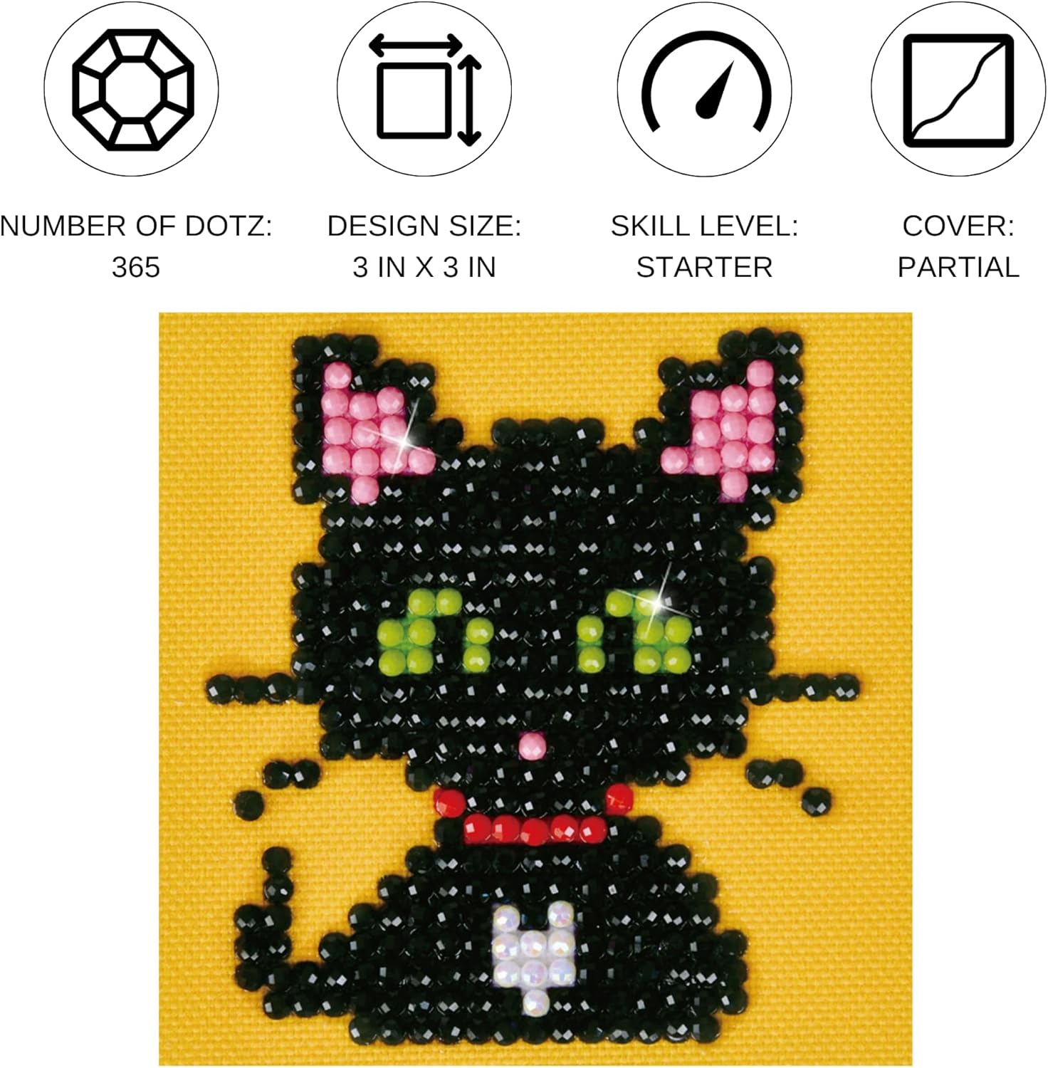DIAMON DOT Gree Ey Sparkl Ca Diamon Paintin Kit fo Adult Diamon Ar Kit Relaxin Creativ Craf Ki wit Dot Gem 3inchx3inch