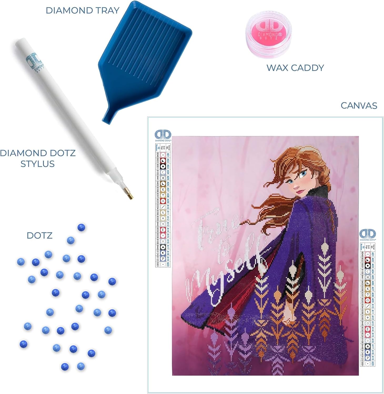DIAMON DOT Tru t Myself Froze Diamon Paintin Kit fo Adult Diamon Ar Kit Relaxin Creativ Craf Ki wit Dot Gem 25.6inchx19.7inch