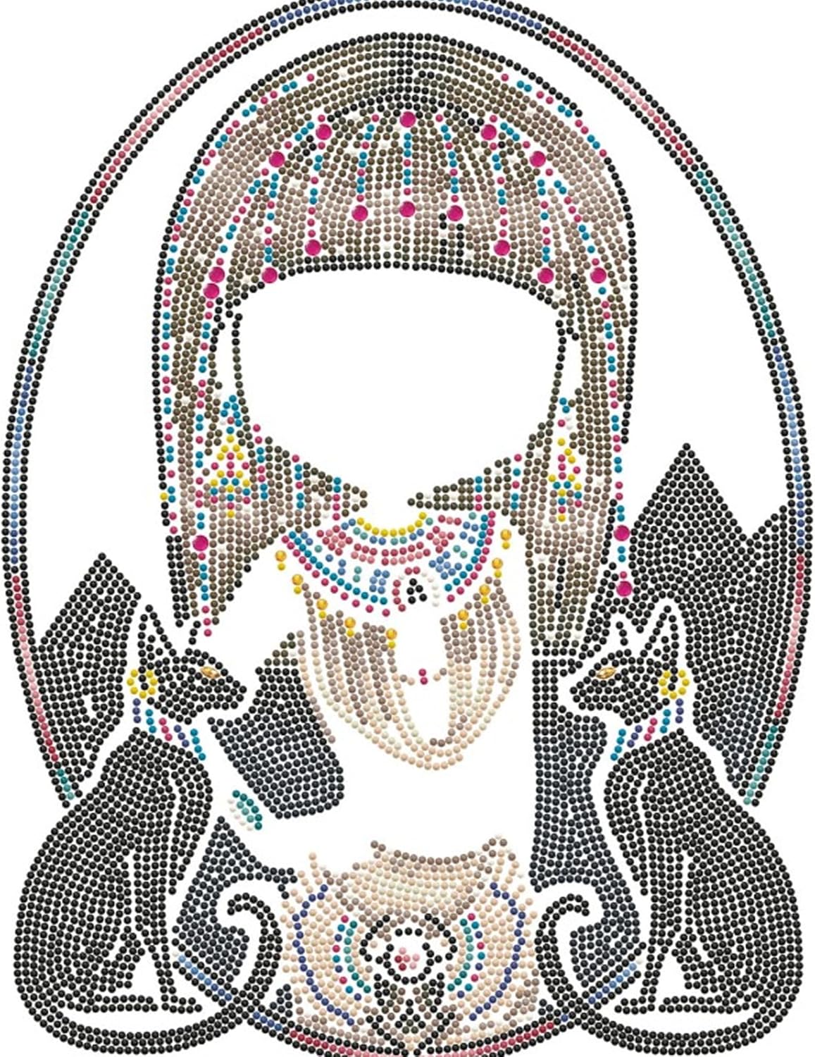 DIAMON DOT Egyptia Princes Wome Diamon Paintin Kit fo Adult Diamon Ar Kit Relaxin Creativ Craf Ki wit Dot Gem 15.8inchx11.8inch