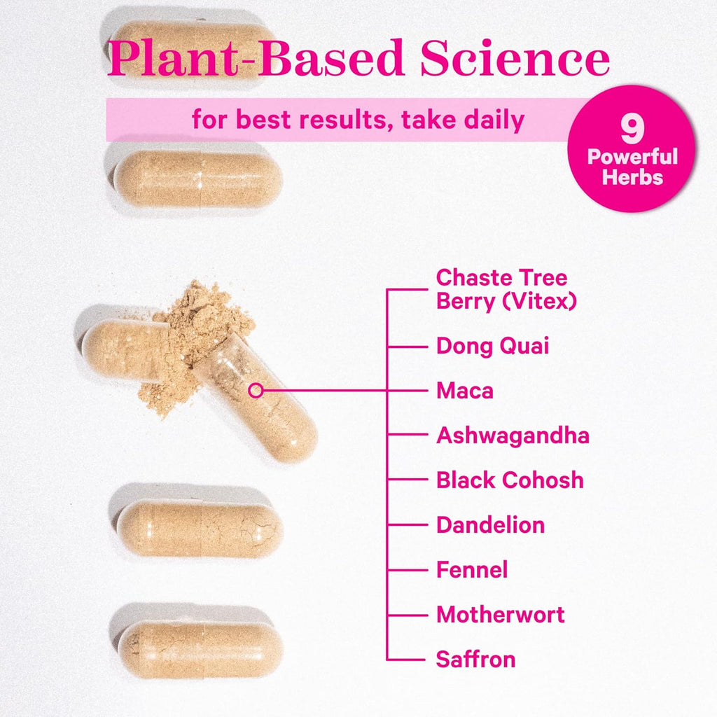 Pin Stor PM Supplemen fo Wome Vitex Ashwagandha Mac Roo 1 Vitamin Mineral t Suppor Hormon Balance Mood Bloating Perio Regularit 6 Capsules