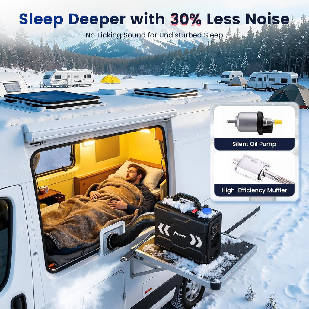 HCALOR 12 Portabl Diese Heater,Toolbo Diese Ai Heate 8K 6 All-in-On Parkin Heate wit AP Contro Wor a Altitud Ma 2000 f fo Ca Truck R an camper