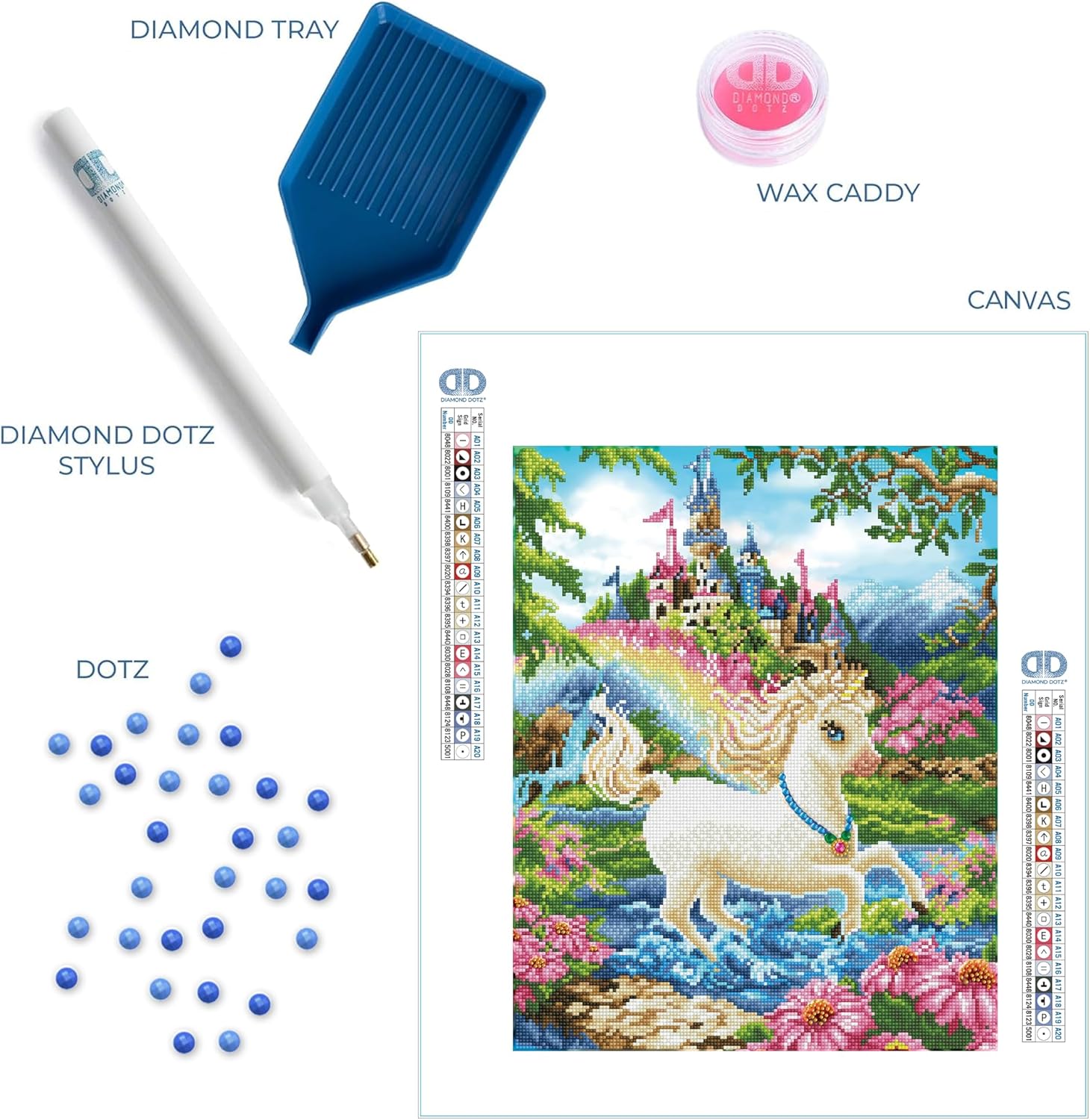 DIAMON DOT Princes Unicor Magica Diamon Paintin Kit fo Adult Diamon Ar Kit Relaxin Creativ Craf Ki wit Dot Gem 20.1inchx16.1inch