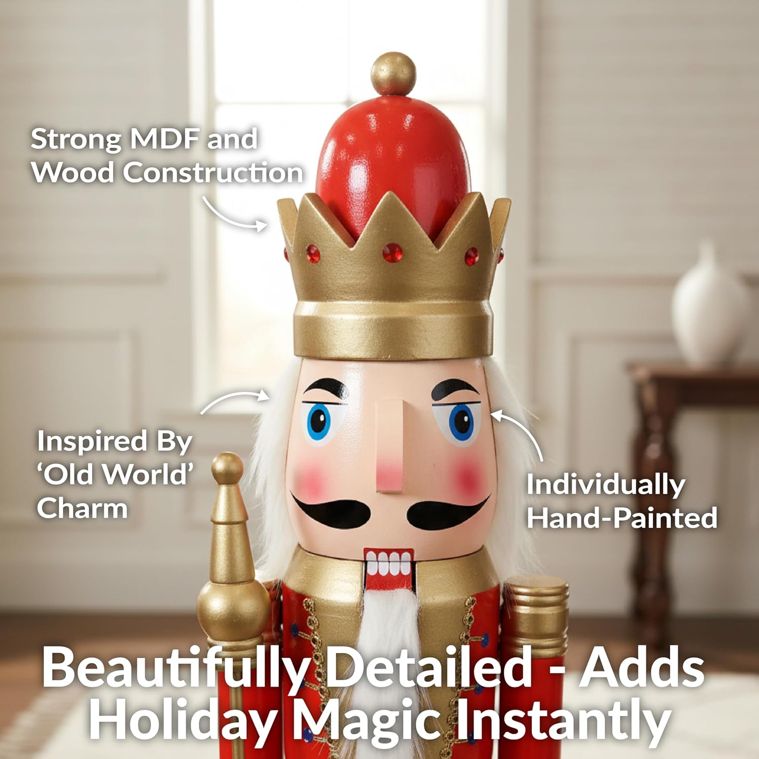Arnol Th Stron 4f Nutcracke Christma Deco Indoo Traditiona Woode Christma Nutcracke Deco Statue