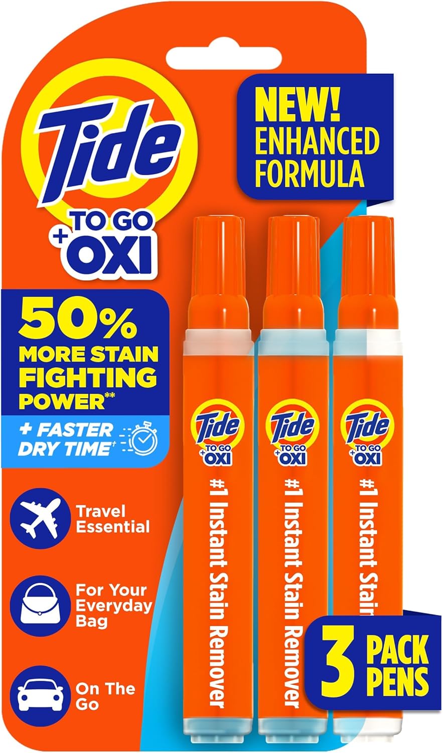 Tid Stai Remove fo Clothes Tid T G Pen Instan Stai Remove Pe Spo Cleaner Portabl Travel-Friendly Work o Foo Drin Stains Fit i Purse Bags Coun (Pac o 1)