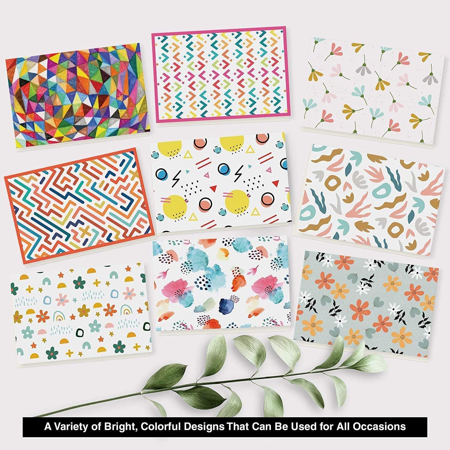 Dessi 5 Differen Blan Card Wit Envelope 4x Inc Blan Greetin Card w/Colore Envelope Gol Seals Colorfu Design N Repetition Al Occasio Not Card wit Envelope Set