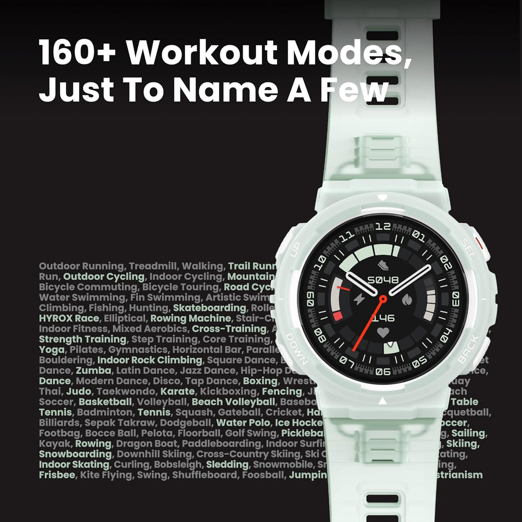 Amazfit Active Edge Smart Watch 46 mm, Rugged Fitness Watch, GPS, AI Health Coach, 16-Day Battery, 130+ Sports Modes, Activity Trackers and Smartwatches Android and iPhone Compatible, Lava Black