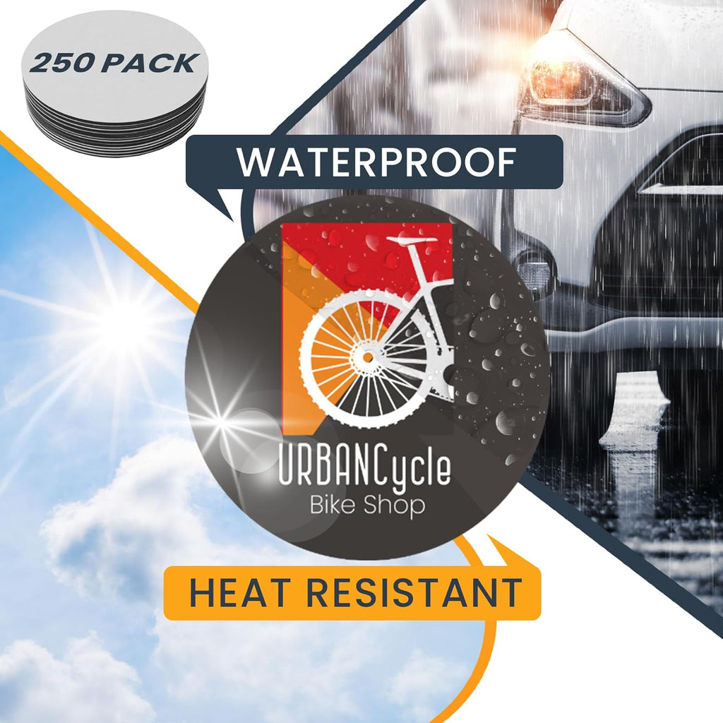 Magnet Me Up Customizable 30 Mil Round Magnet- 5¡±, 250 PK Weatherproof Car Magnet for Businesses, Sports Teams, Fundraiser, Personal Expression- Custom Text & Logo- Strong Magnetic Vinyl for Vehicles