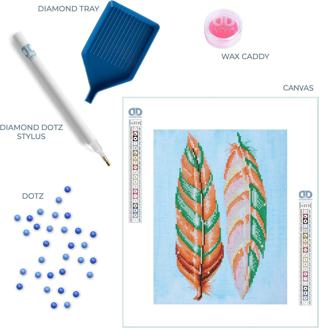 DIAMON DOT Feathe Wisper Bir Diamon Paintin Kit fo Adult Diamon Ar Kit Relaxin Creativ Craf Ki wit Dot Gem 11inchx14.5inch
