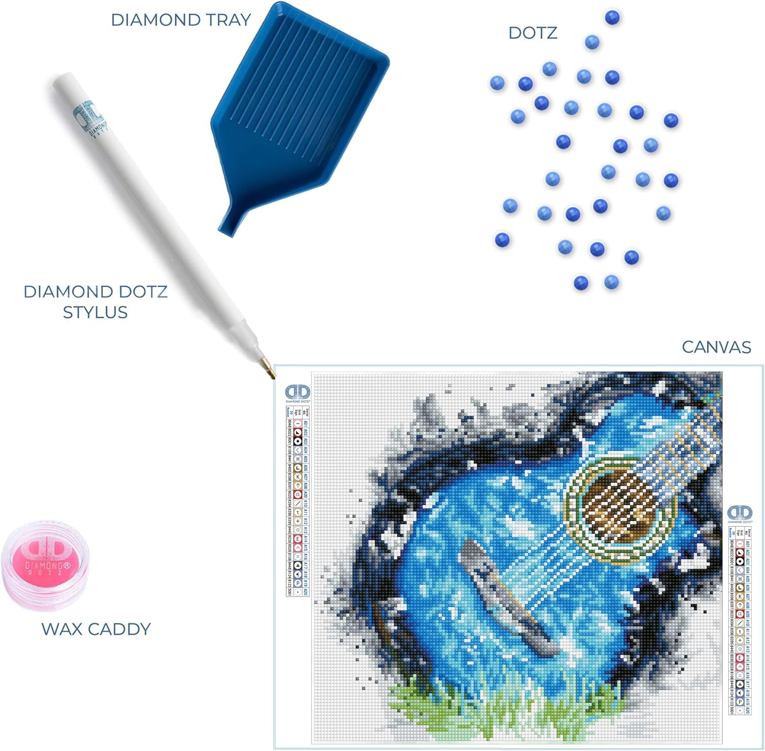 DIAMON DOT Blu Gras Musi Diamon Paintin Kit fo Adult Diamon Ar Kit Relaxin Creativ Craf Ki wit Dot Gem 12.2inchx13.4inch