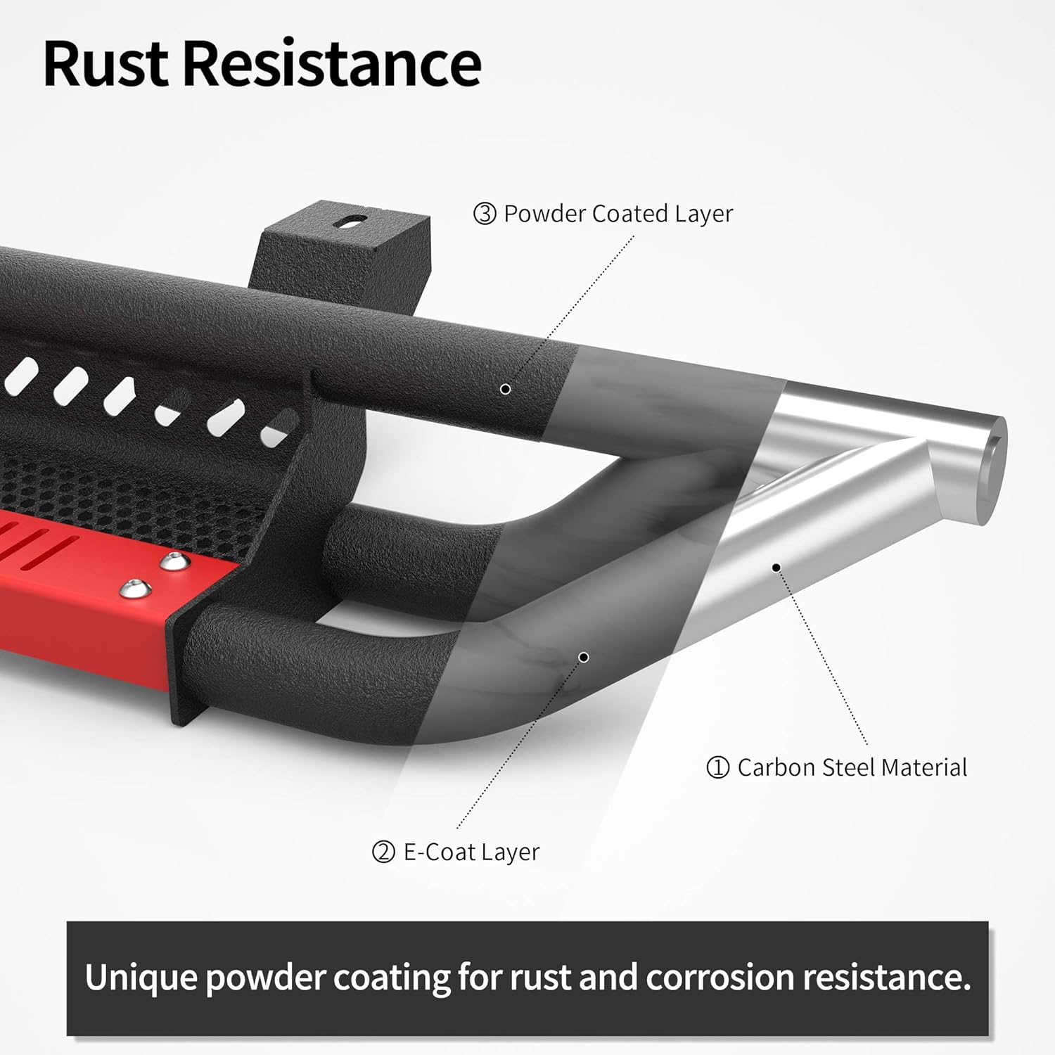 OEDRO 6 inch Running Boards, Drop Side Steps Compatible with 2018-2026 Jeep Wrangler JL 2 Door, All Steel Nerf Bar Paintable Step Plates