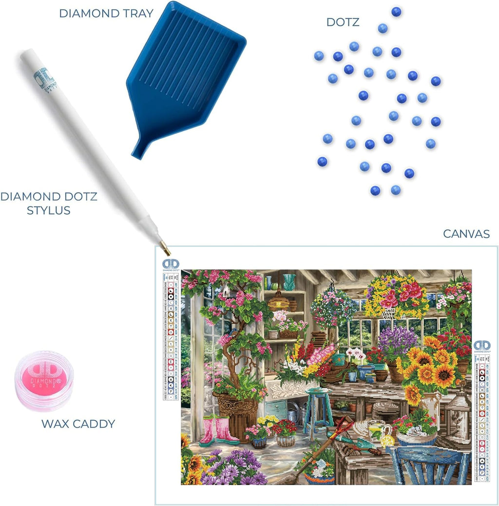 DIAMON DOT Gardener' Paradis Flora Diamon Paintin Kit fo Adult Diamon Ar Kit Relaxin Creativ Craf Ki wit Dot Gem 29.1inchx39.4inch