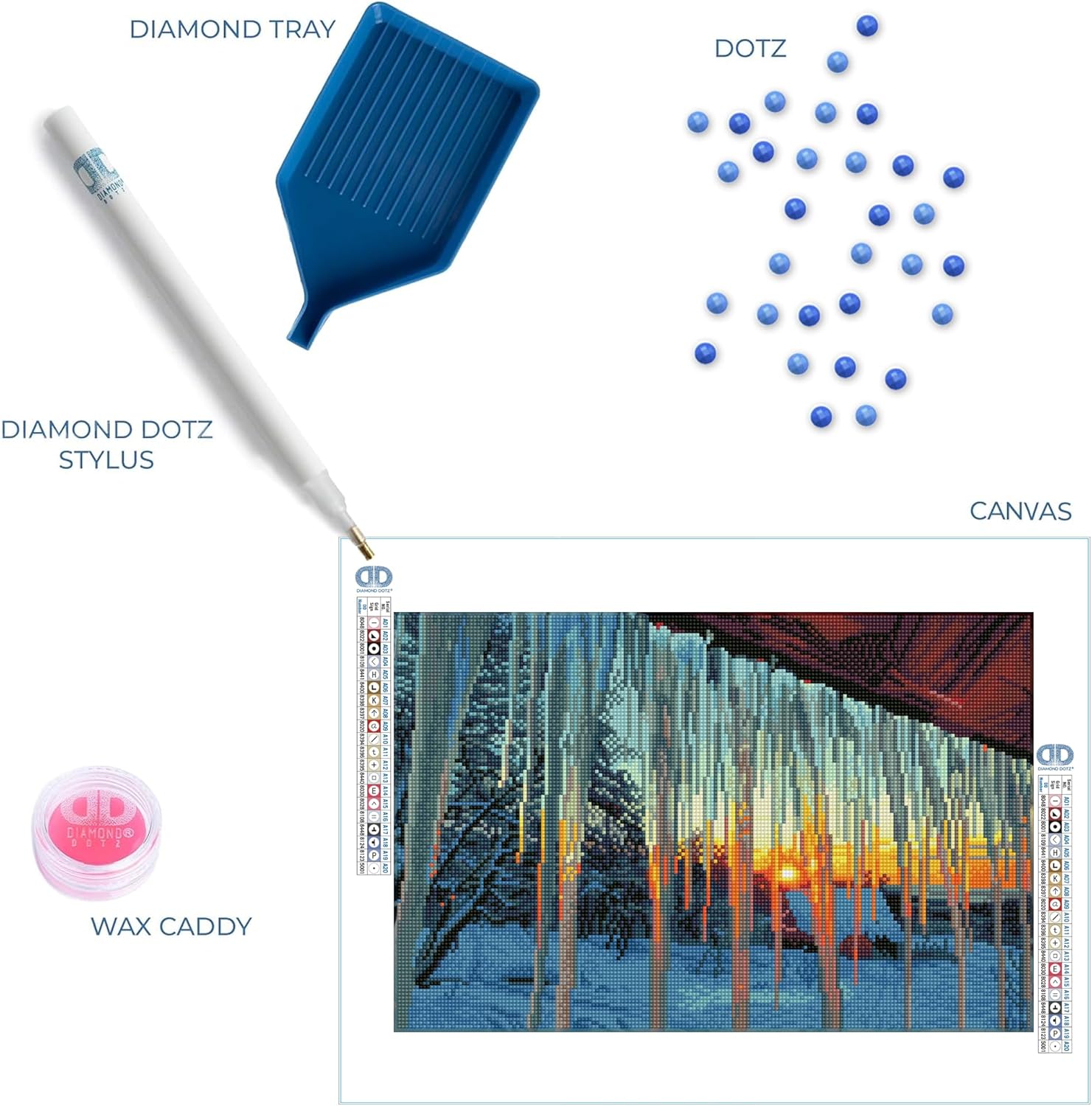 DIAMON DOT Frost Mor Diamon Paintin Kit fo Adult Diamon Ar Kit Relaxin Creativ Craf Ki wit Dot Gem 12.2x18.5
