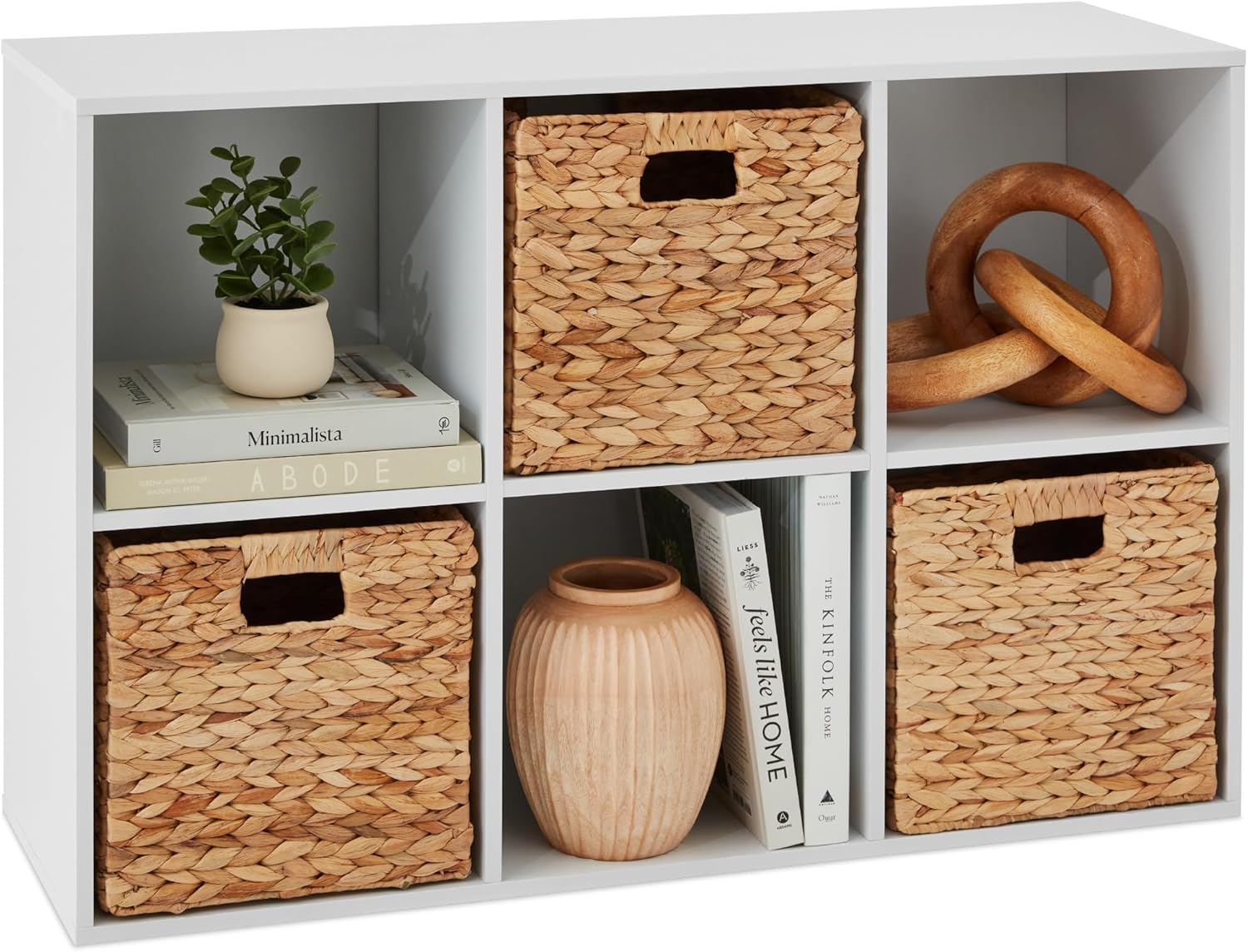 Best Choice Products 6-Cube Storage Organizer, 11in Shelf Opening, Bookcase, Display Shelf, Customizable w/ 3 Removable Back Panels ¨C White