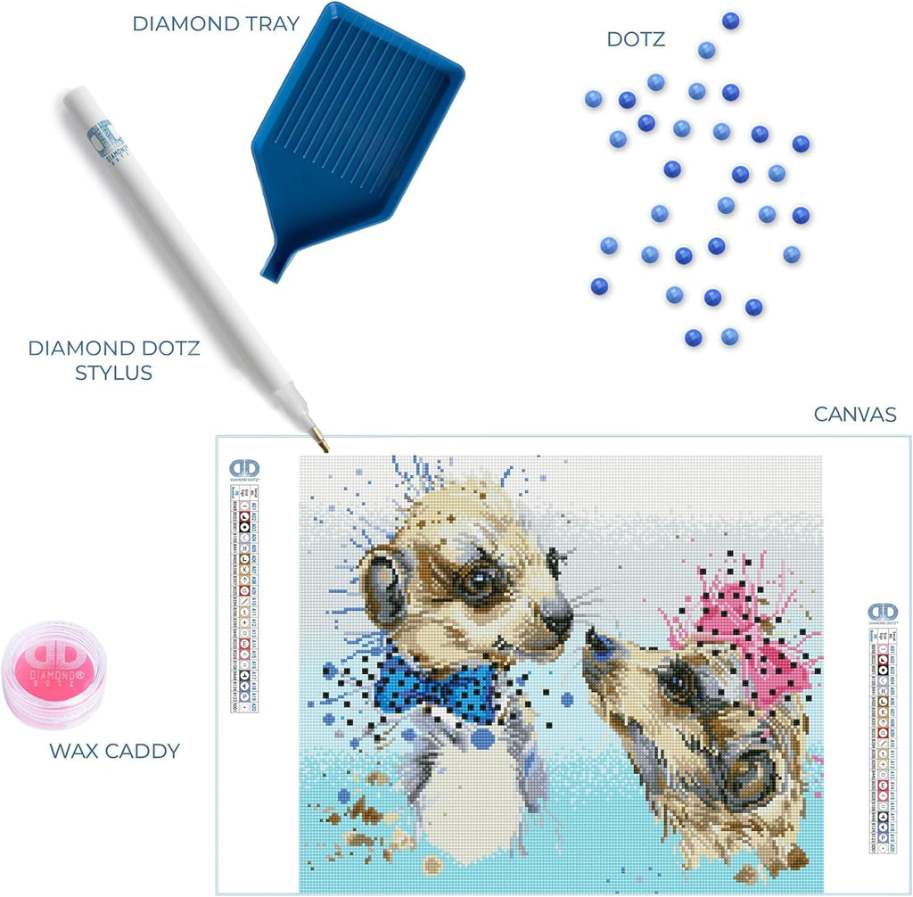 DIAMON DOT Meerl Lov Meerka Diamon Paintin Kit fo Adult Diamon Ar Kit Relaxin Creativ Craf Ki wit Dot Gem 16.5inchx19.7inch