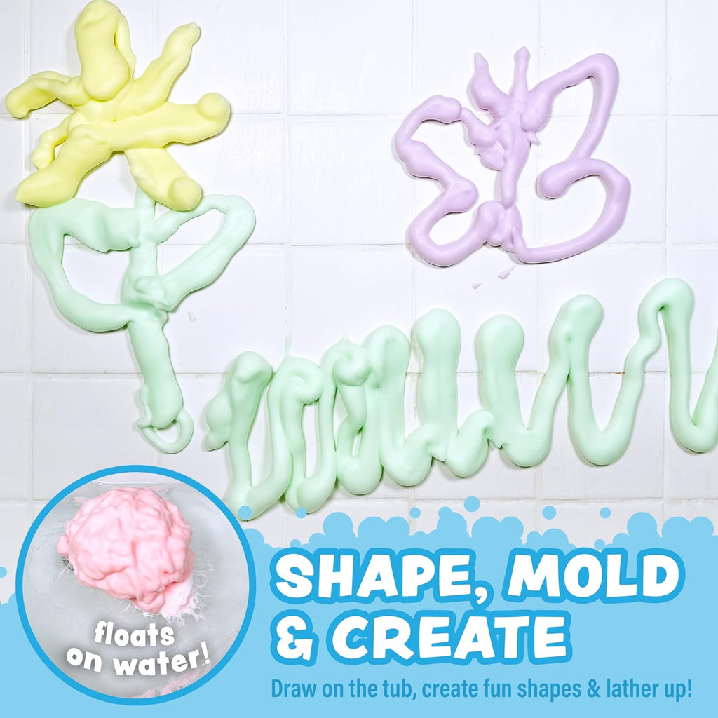 Tu Works Fluff Foa Soap Variet Pac Shape Mol Creat Bat Ar wit Sof Bat Foa fo Kid Gentle Cleansin Kid Bat Soa Easy-to-Us Spra Nozzle Fruity Fu Bat Colors