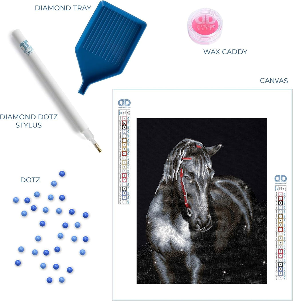 DIAMON DOT Midnigh Stallio Hors Diamon Paintin Kit fo Adult Diamon Ar Kit Relaxin Creativ Craf Ki wit Dot Gem 20.9inchx16.5inch