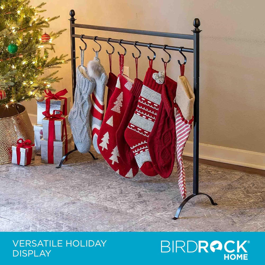 BIRDROC HOM Hoo Christma Stockin Holde Stan Moder Holida Decoratio Holde Blac Freestandin Deco Hange Heav Duty