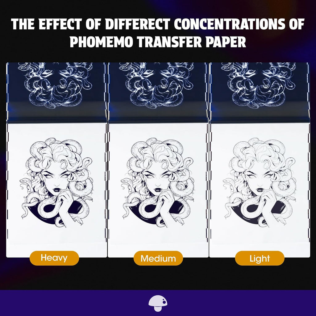 Phomem Tatto Transfe Pape 8.5inc 11inc 10 Sheet o Stenci Paper Tatto Transfe Ki fo Tatto Artist an Enthusiasts Compatibl wit TP81 Itar A886 TATTMUS Tatto Machines