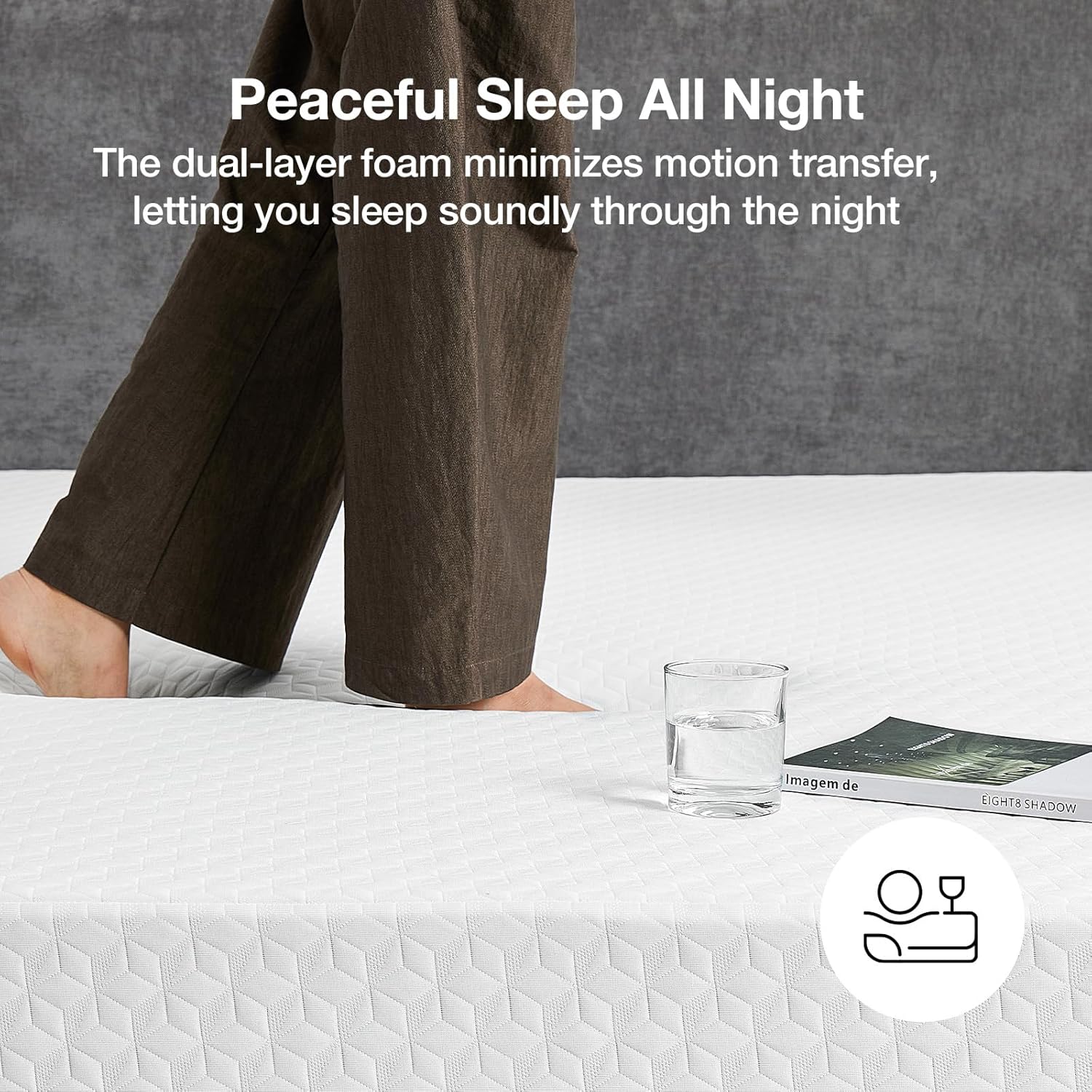 Novill Kin Mattress 1 Inc Kin Memor Foa Mattres i Box Dual-Laye Desig wit High-Densit Bas fo Suppor Pressur Relief Natura Fibe Infuse fo Coo Refreshin Sleep£¬Firm