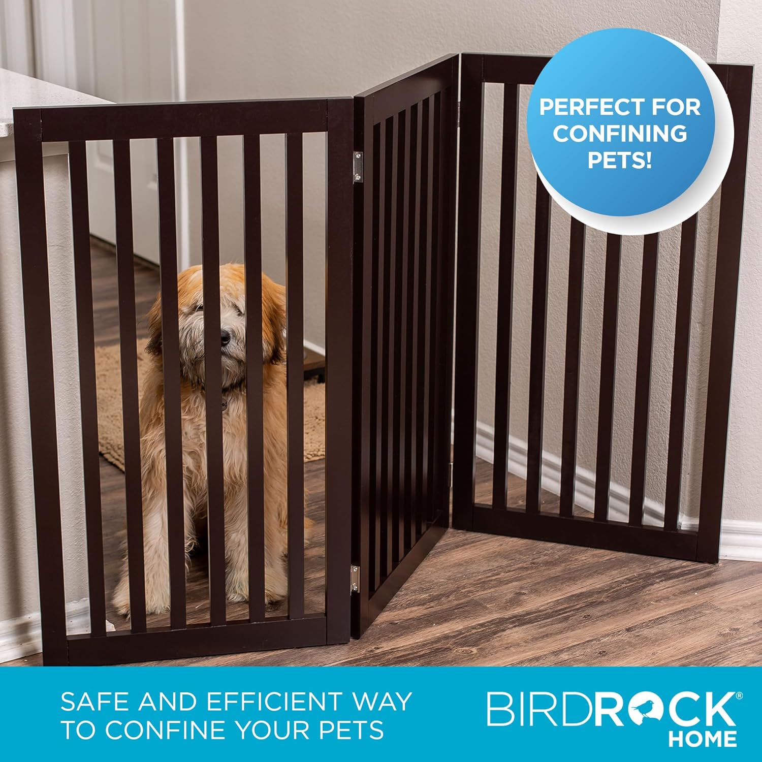 INTERNET' BES Do Gat Indoo Freestandin Pe Barrier Foldin Woo Do Fence Extr Wid Doorwa Pupp Gate Indoo Anima Privac Panel Woode Ca Fenc  Pane 36inch Espresso