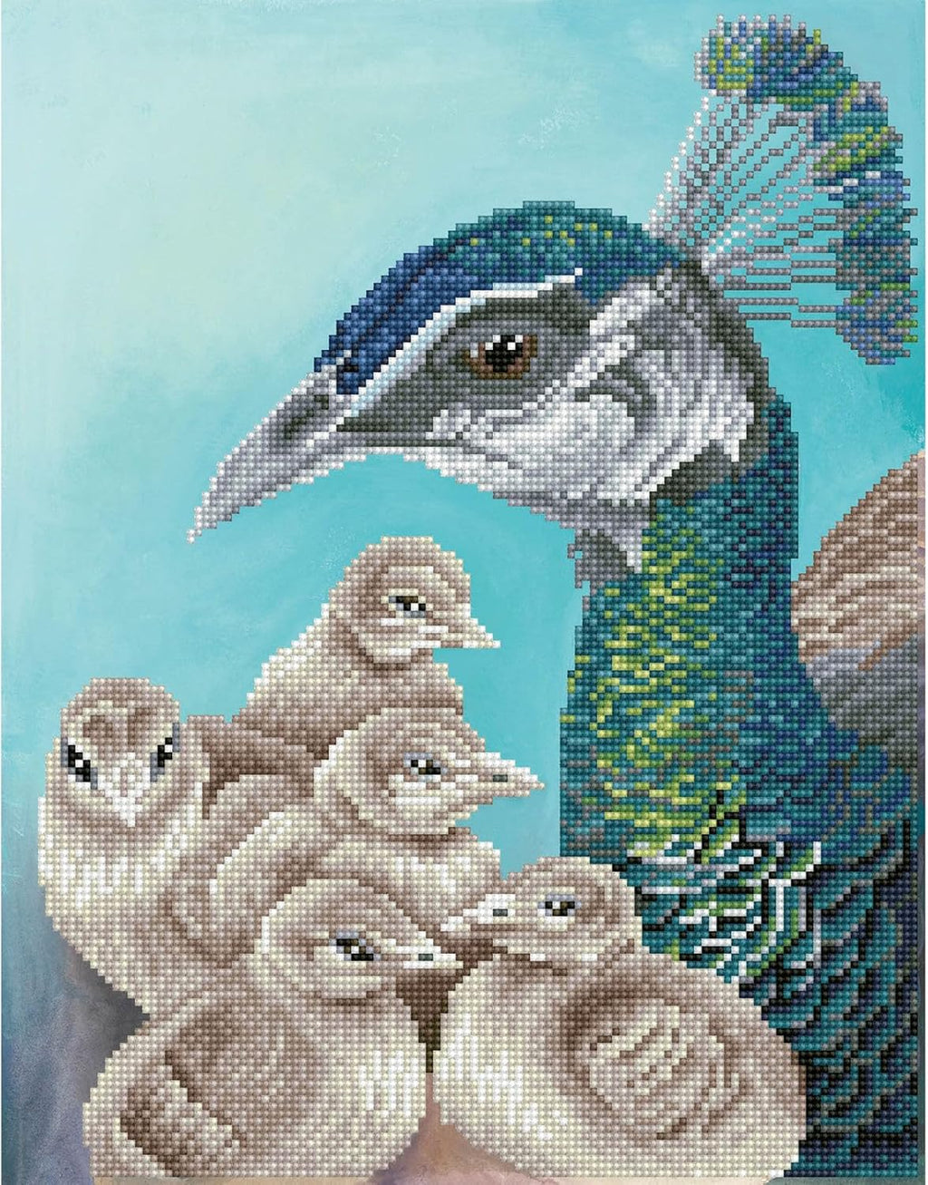 DIAMON DOT Mothe o Guar Diamon Paintin Kit fo Adult Diamon Ar Kit Relaxin Creativ Craf Ki wit Dot Gem 13.8x17.7