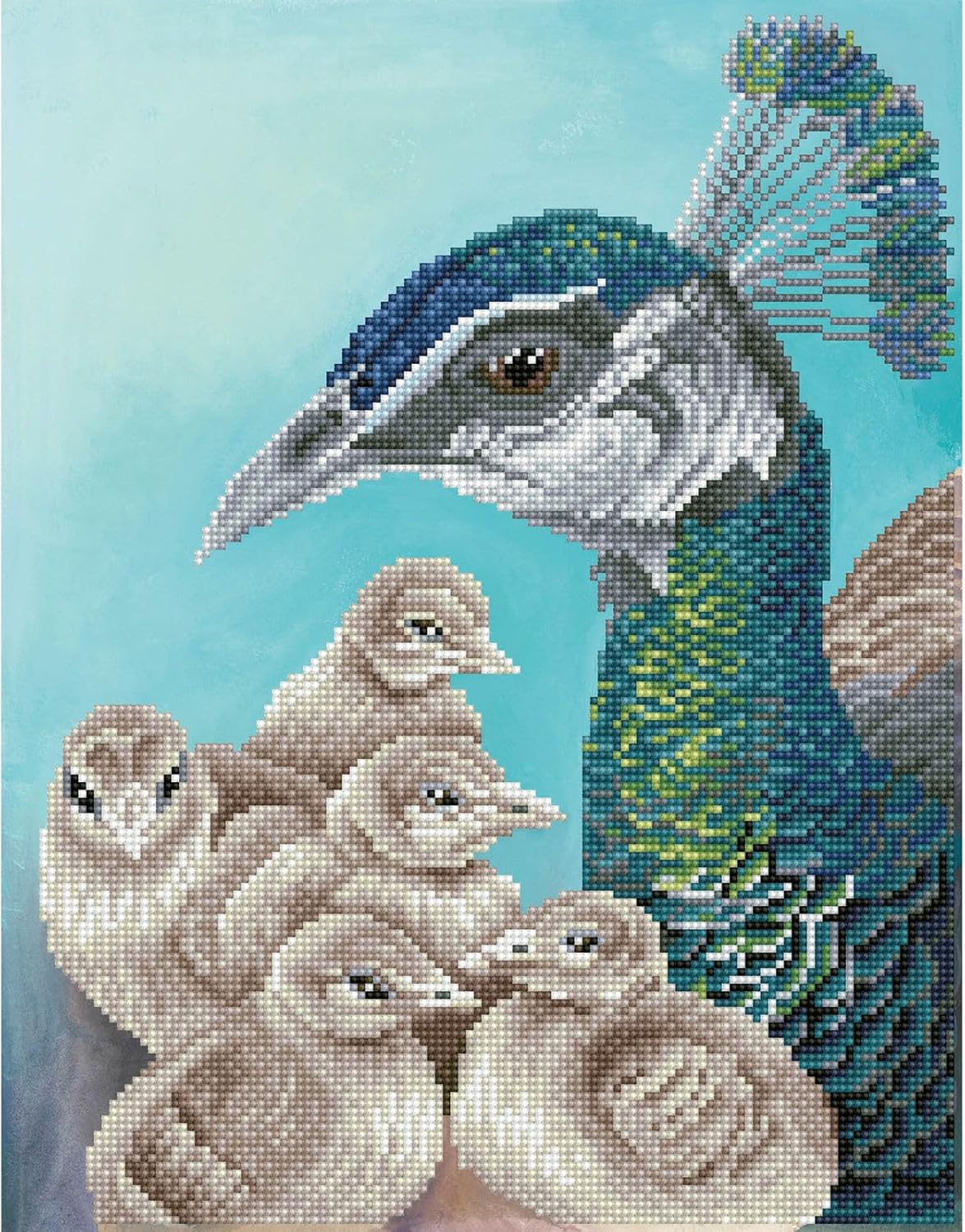 DIAMON DOT Mothe o Guar Diamon Paintin Kit fo Adult Diamon Ar Kit Relaxin Creativ Craf Ki wit Dot Gem 13.8x17.7